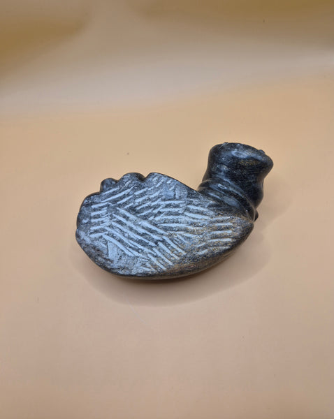 Vintage Stone Hippo Figurine
