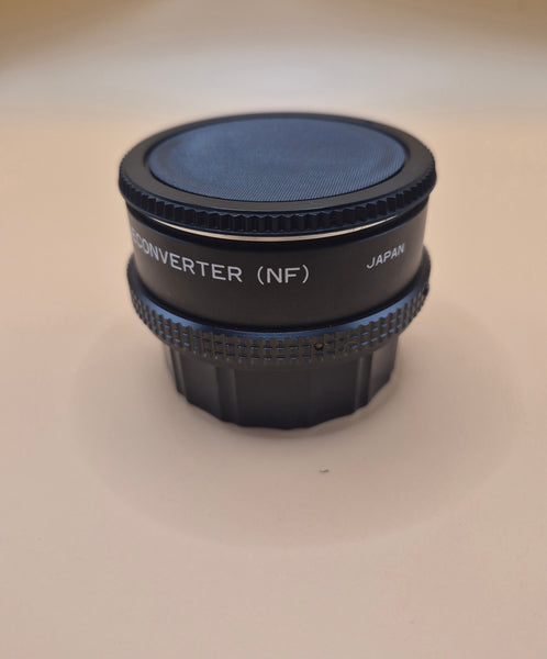 Vintage ROKINON Auto 2X Teleconverter NF Camera Lens with Case Photography Accessory