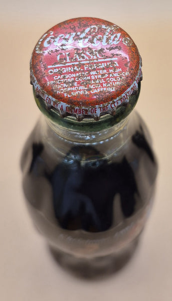 Vintage 1997 Coca Cola Coke Christmas Santa 6 Glass Bottle Set Collectible Lot