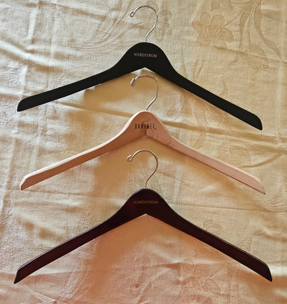 Lot 21 Wooden Clothing Hangers Black Natural Brown Nordstrom Vintage Closet Lot