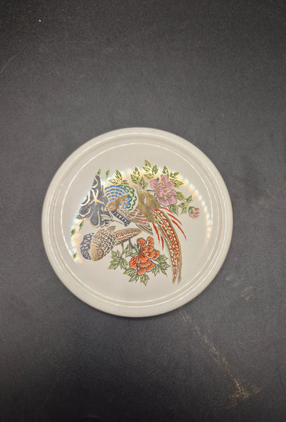 Set of 5 Porcelain Chinese Bird Coasters in Box