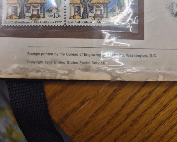 Vintage No. 83 USPS American Commemoratives ~ First Civil Settlement, Alta California