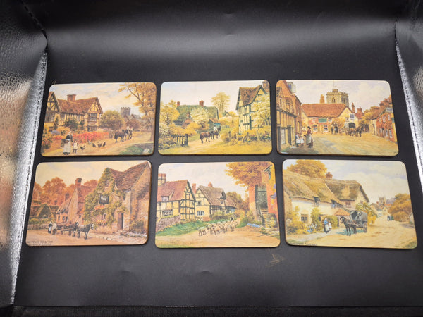Set of 6 Whitstable Kent Vintage Coasters