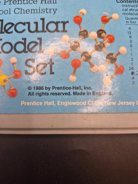 Vintage The Prentice Hall School Chemistry Molecule Model Set