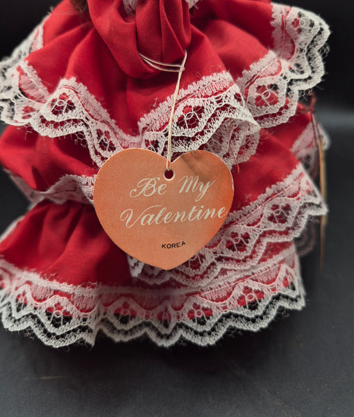 Vintage Bradley Dolls To My Valentine Red Doll with Stand Collectible Display
