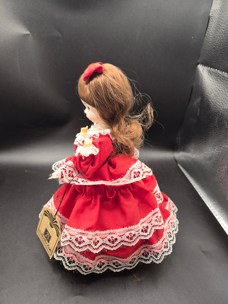 Vintage Bradley Dolls To My Valentine Red Doll with Stand Collectible Display
