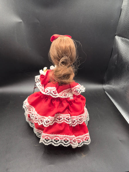 Vintage Bradley Dolls To My Valentine Red Doll with Stand Collectible Display
