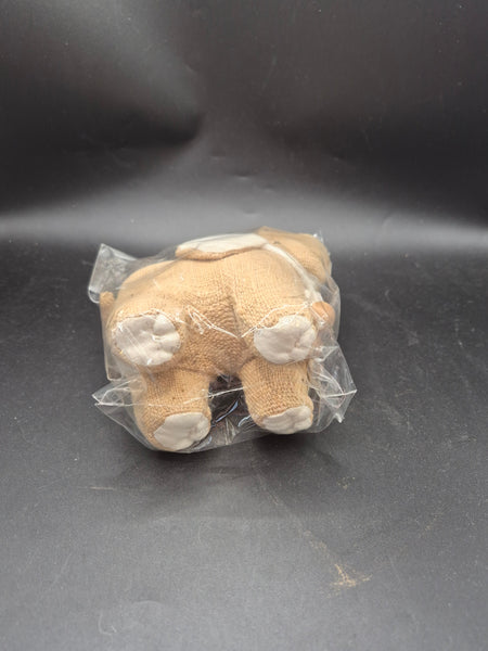 Brand New Iyara Handmade Thailand Tan Hemp Cotton Elephant Decor Figurine