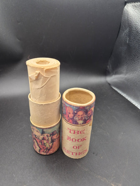 Rare Vintage 1972 Megillat Esther Scroll Jewish Purim Hebrew Collectible Unique