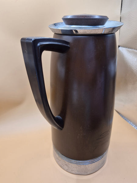 Vintage 1940s Landers Frary Clark Universal Brown Coffee Tea Thermos Carafe Pot!