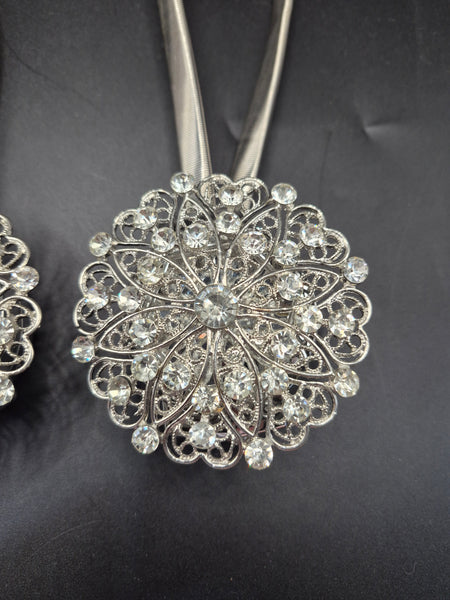 Set of 2 Brand New Round Sparkling Curtain Holder Tie Backs