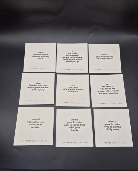 TABLE TOPICS Game Best Things Ever Edition
