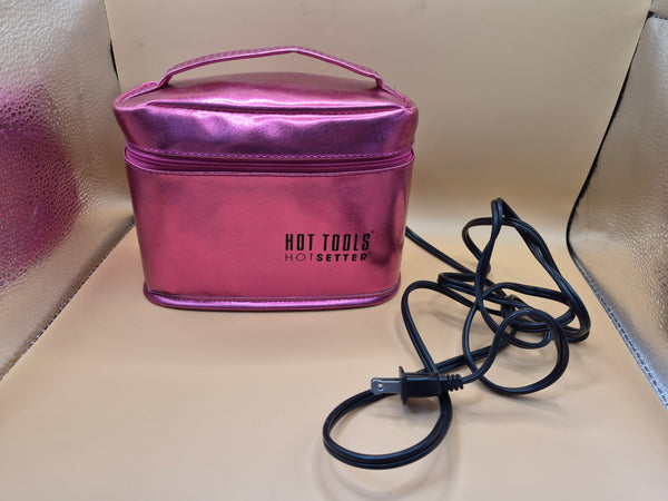 HOT TOOLS HOT SETTER 10 Count Curlers w/ Clips & Portable Pink Case