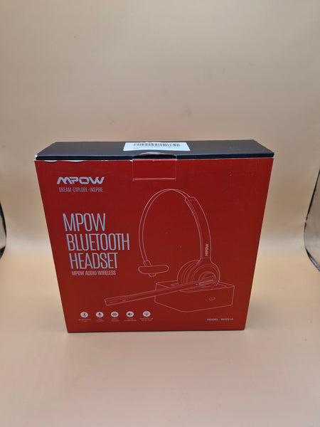 Brand New MPOW BH231A Bluetooth Headset Wireless Mic for Calls Office Work