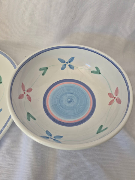 Set of 2 Caleca Barbara Italian Serving Platter Bowl Tableware Entertaining Set