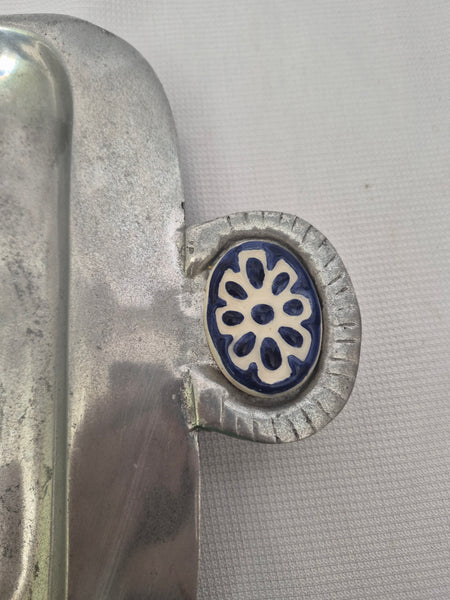 Vintage Pewter Divided Serving Tray