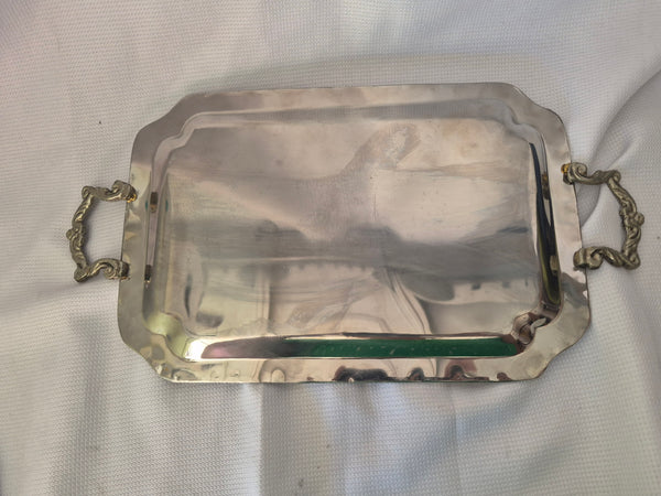 Silver Plated Appetizer Tray Serving Platter Entertaining Party Display Kitchen