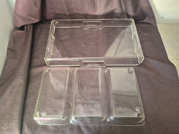 Vintage Grainware Acrylic 2-Piece Clear Serving Tray