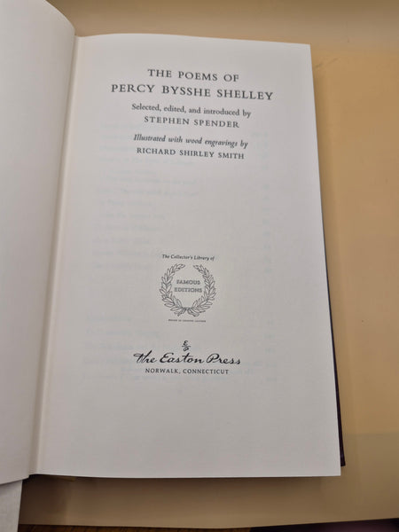 The Poems of Shelley 1974 Hardcover Book by Percy Bysshe Shelley Poetry Literature