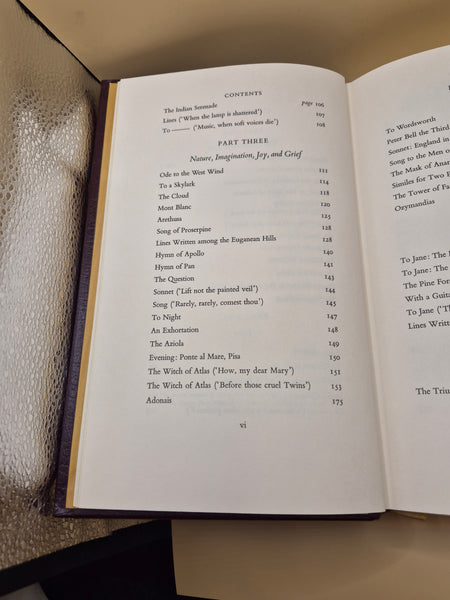 The Poems of Shelley 1974 Hardcover Book by Percy Bysshe Shelley Poetry Literature