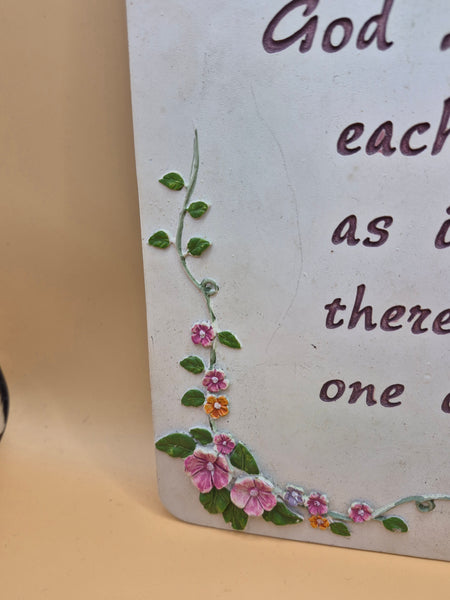 God Loves Colorful Stone Ceramic Hanging Plaque Religious Wall Decor Inspirational