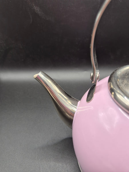 Pink 32 Ounce Teapot with Inside Strainer Kitchen Tea Brewing Serveware Home Decor