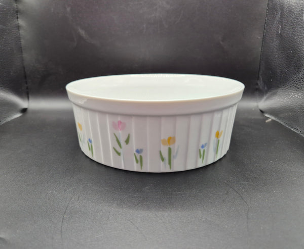STUDIO NOVA Ultra Ceram 1.5 Qt Bake & Serve Round Floral Dish Ovenware Kitchen