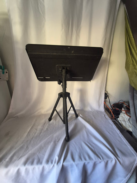 Roland Adjustable Tripod Music Stand Sheet Holder Tray Portable Folding Black