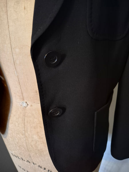 Size 10 TALBOTS Women's Pleated Vintage Black Blazer