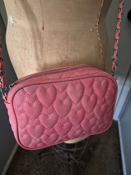 Pink Heart Crossbody Bag