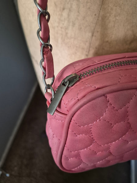 Pink Heart Crossbody Bag