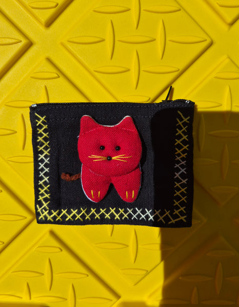 Brand New Thailand Cat Coin Change Purse Cute Zipper Wallet Bag