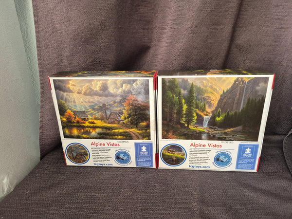 Set of Two Brand New 500 Piece Alpine Vistas Puzzles