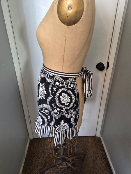 Black & White Heavenly Hostess Apron One Size Fits Most