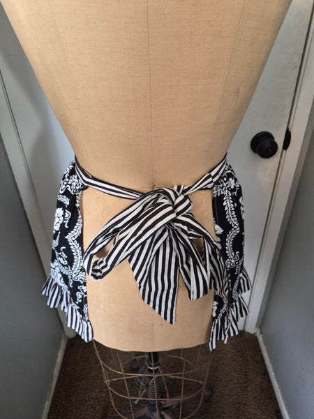 Black & White Heavenly Hostess Apron One Size Fits Most