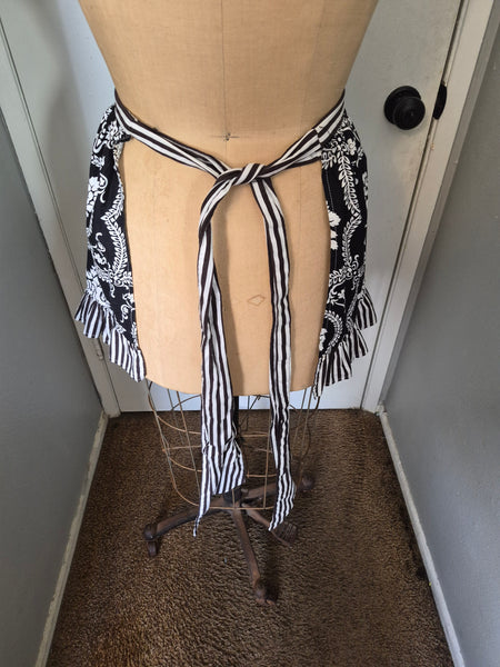Black & White Heavenly Hostess Apron One Size Fits Most