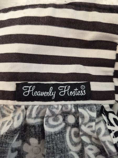 Black & White Heavenly Hostess Apron One Size Fits Most