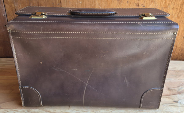 Vintage WEAR BEST Brown Cowhide Hard Briefcase