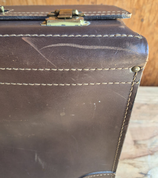 Vintage WEAR BEST Brown Cowhide Hard Briefcase