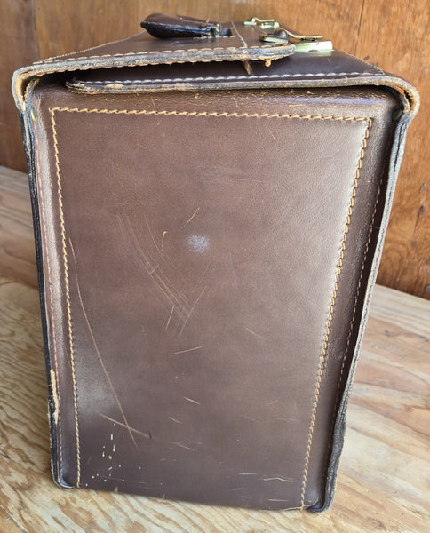 Vintage WEAR BEST Brown Cowhide Hard Briefcase