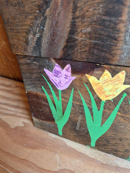 Large "Think Spring" Wood Sign