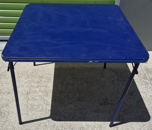 Vintage Blue Card Folding Table