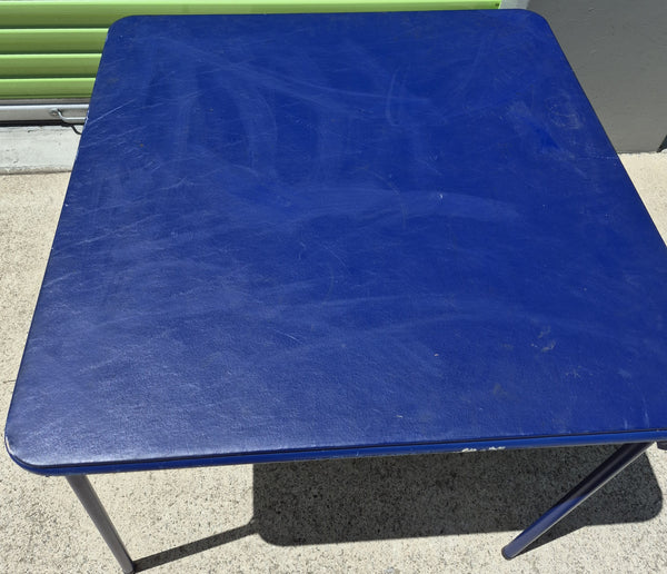 Vintage Blue Card Folding Table