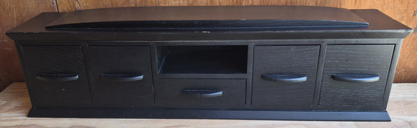 Black Wall Shelf or Dresser Top Drawer Storage