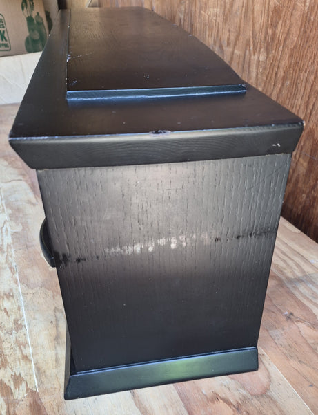 Black Wall Shelf or Dresser Top Drawer Storage