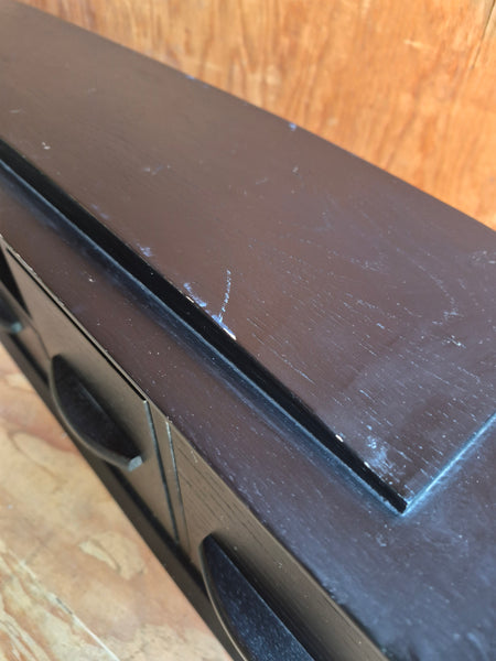 Black Wall Shelf or Dresser Top Drawer Storage