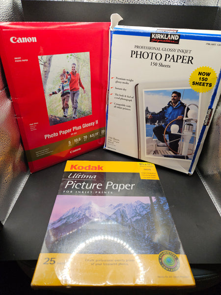 Various Sizes of 500+ Count Photo Paper