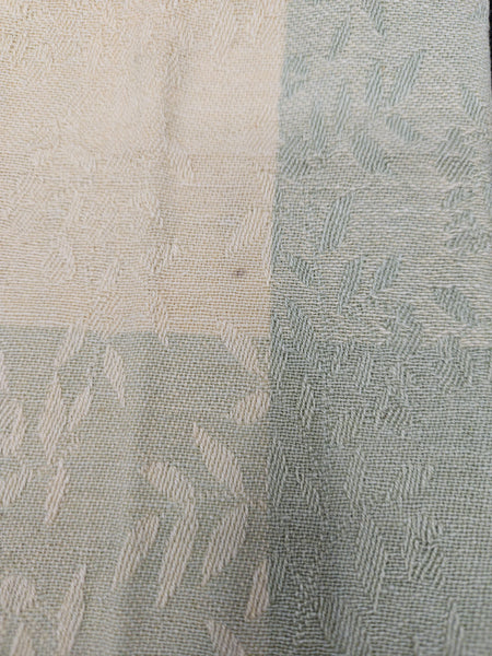 Set of 4 Green & Tan 18" x 18" Leaf Pattern Cotton Napkins