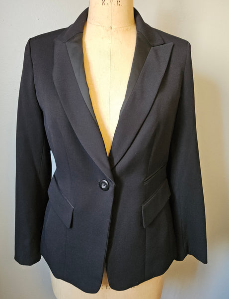 Elllen Tracy Size 12 Black Fully Lined Professional Blazer
