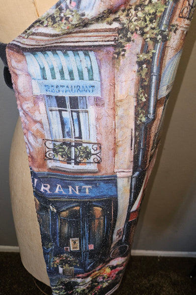 Handmade OSFM Regular Size France Themed Full Apron Paris Cooking Kitchen Chef